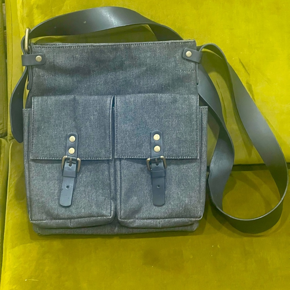 HYPE denim and leather bag